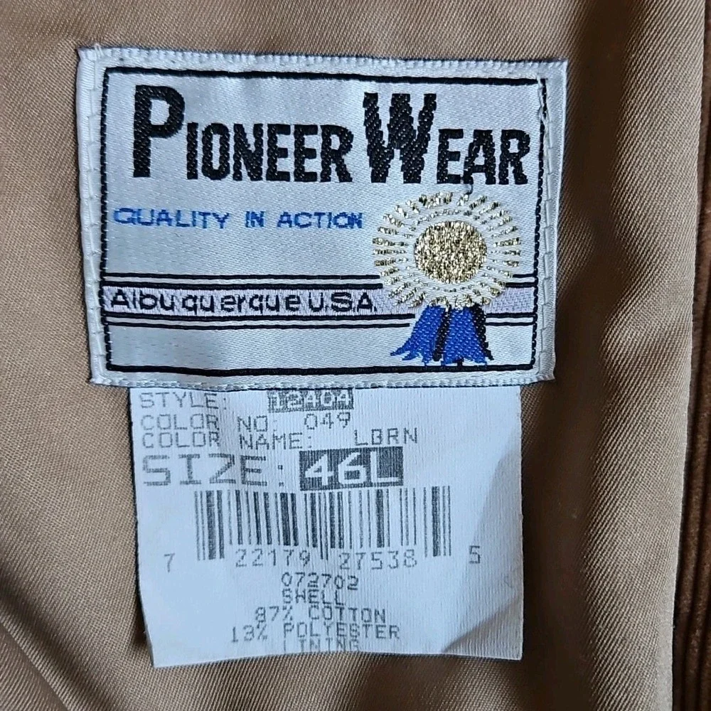 Pioneer Wear Blazer Mens 46L Corduroy Western Rockabilly Elbow Patches‎ Brown